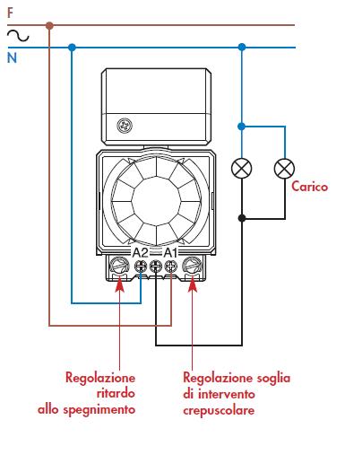 Schema di Collegamento Rilevatore di Movimento a Infrarossi - Progettazione  Impianti Elettrici